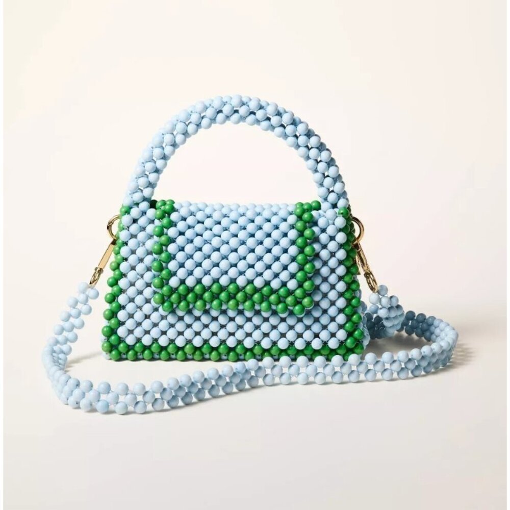 Kate Spade New York x Target Color Block Beaded Crossbody Bag, Blue and Green